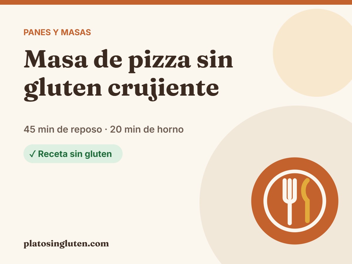 Masa de pizza sin gluten crujiente – Plato Sin Gluten